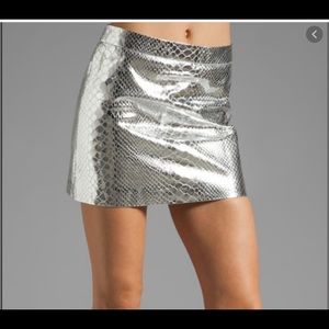 Milly Mirrored Python Mini Skirt